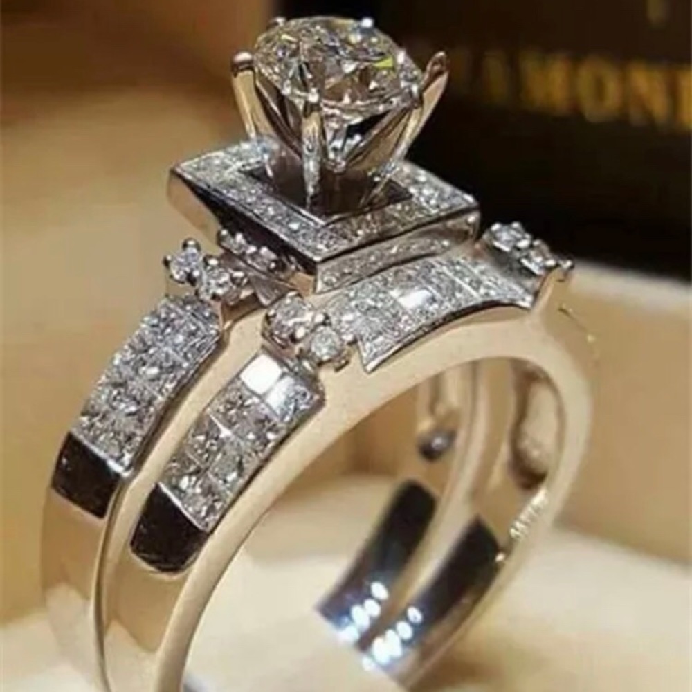 New women’s engagement sterling silver 925 set